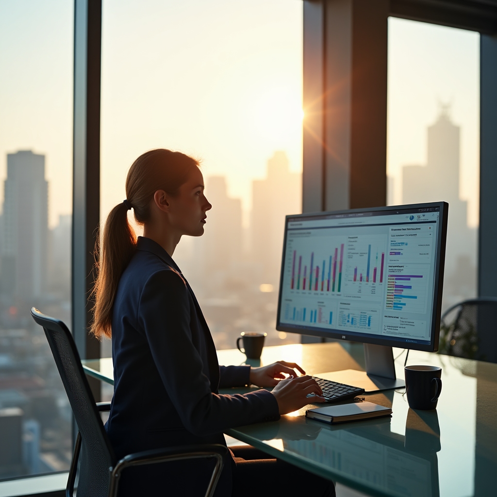 Специалист осваивает цифровые инструменты на курсах KZ Educat